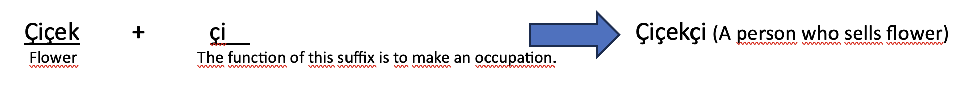 suffix function in Turkish